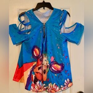 Novelty Cow Blouse - L
